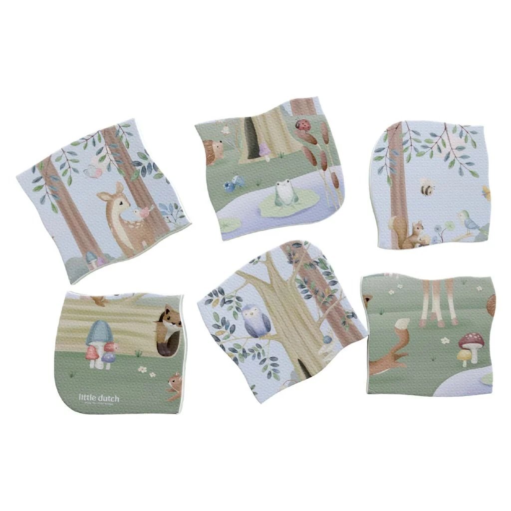 Little Dutch Forest Friends Bad Puzzel 6 Stukjes