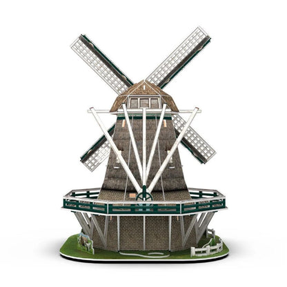 Cubic Fun 3D Puzzel Molen + Licht 64 Stukjes
