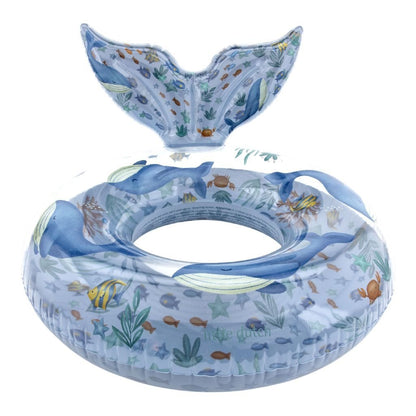 Little Dutch Ocean World Zwemring Met Staart 91 Cm Blauw/Transparant