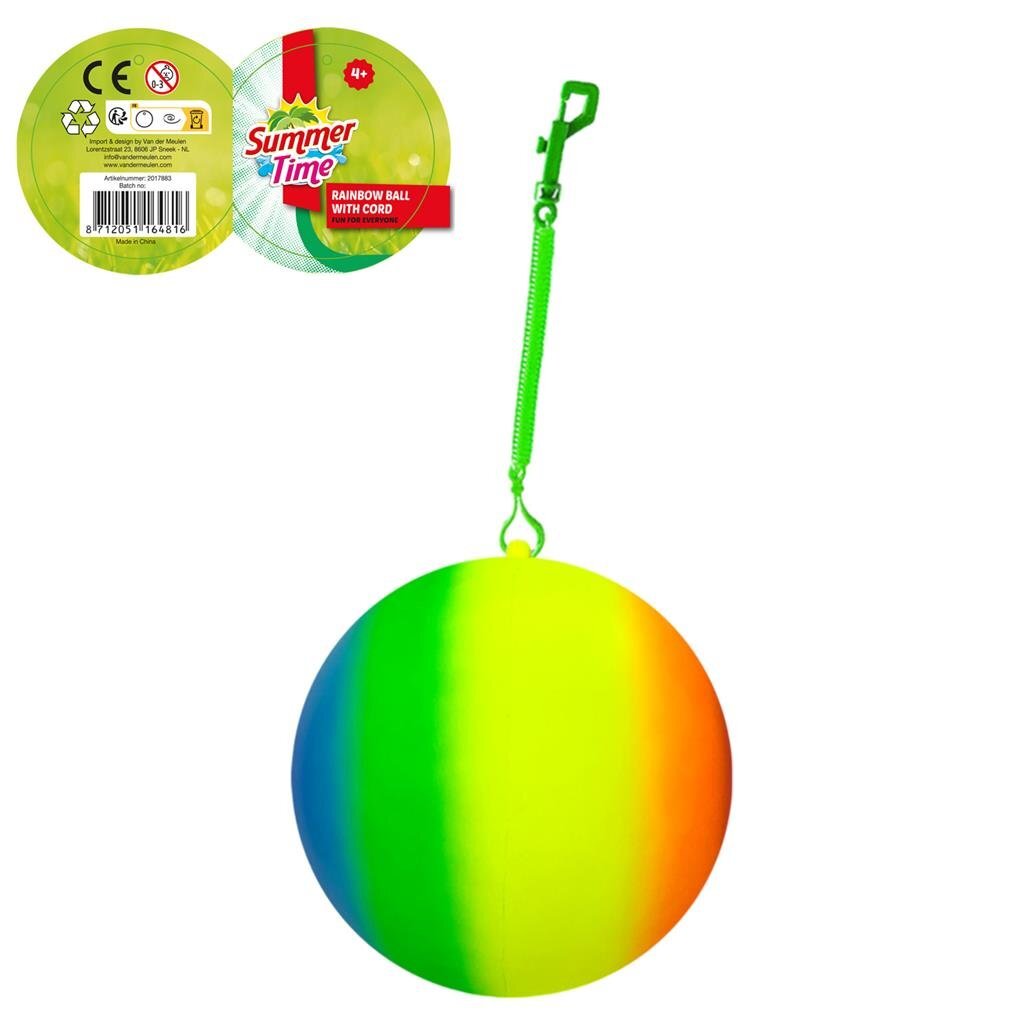 Summertime Rainbow Bal Met Koord 21 Cm