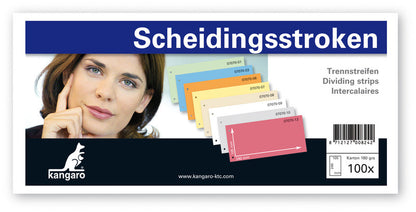 Kangaro 07070-09 Scheidingsstrook 2-Gaats 105X240Mm 180G Rc Wit