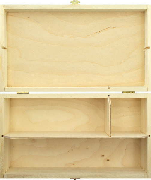 Kangaro K-0035D820 Tekendoos 3-Vaks Ongelakt,Formaat 25X14X6,5Cm