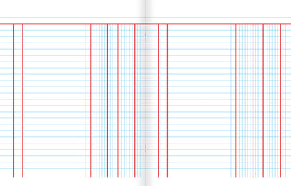 Kangaro K-5517 Boekhoudschrift 40 Bladzijden, 165X210Mm Zwart, 70Gr Chloorvrij Papier
