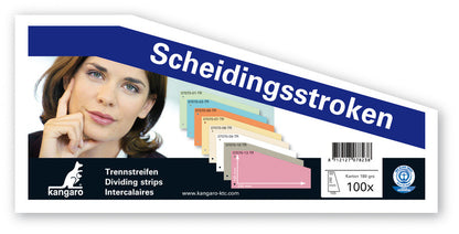 Kangaro 07070-09-Tr Scheidingsstrook 2-Gaats Trapezium 180Gr Rc Wit