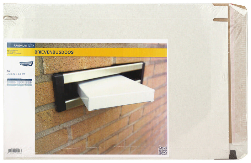 Raadhuis Rd-351105-5 Brievenbusdoos 25X35Cm Wit 650Grs Duplex 5 Stuks