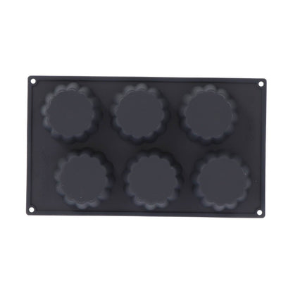 Patisse Mini Taartvorm 6 Vaks 29X17 Cm Zwart/Siliconen