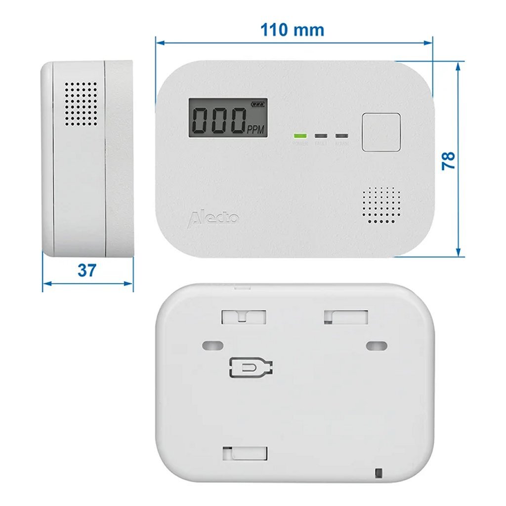 Alecto Koolmonoxide Melder Wit