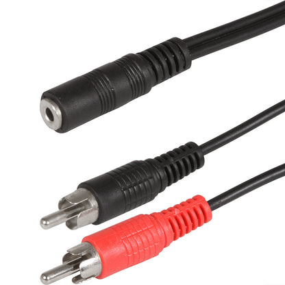 Scanpart Verloopkabel 3.5S(F)-2Tulp(M) 0.2M