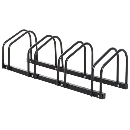 Ceruzo Fietsenrek Voor 4 Fietsen - 100 Cm - Vloermontage - Zwart