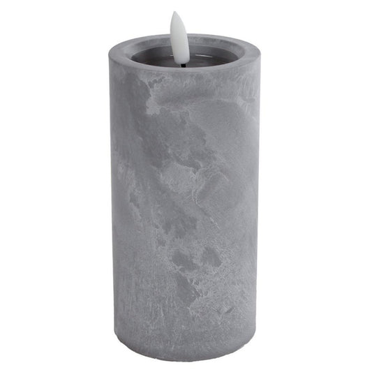 Overige Merken Led Kaars Ivar 7.5X15 Cm Beton Grijs