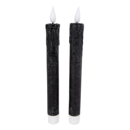 Overige Merken Led Kaarsen + Afstandsbediening 2 Stuks Zwart