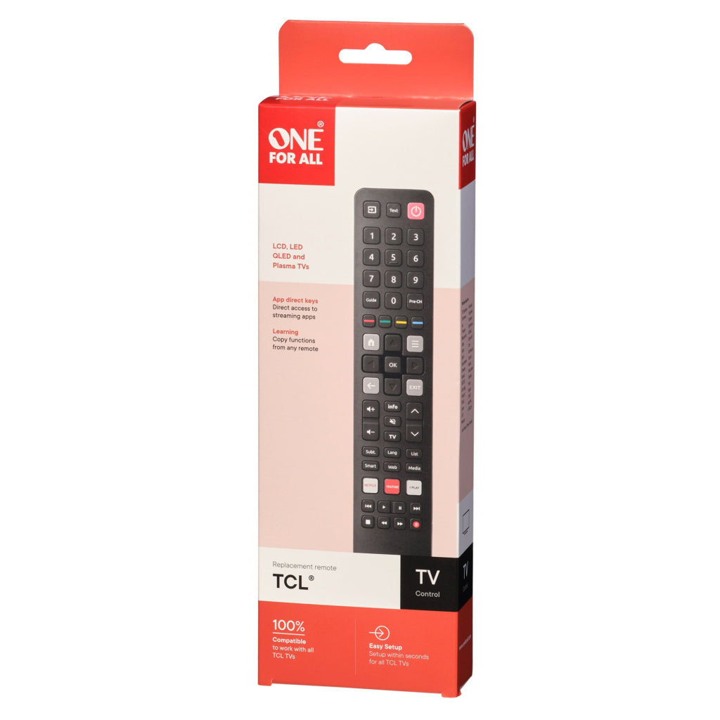 One For All Urc4922 Afstandsbediening Voor Tcl Tv Zwart