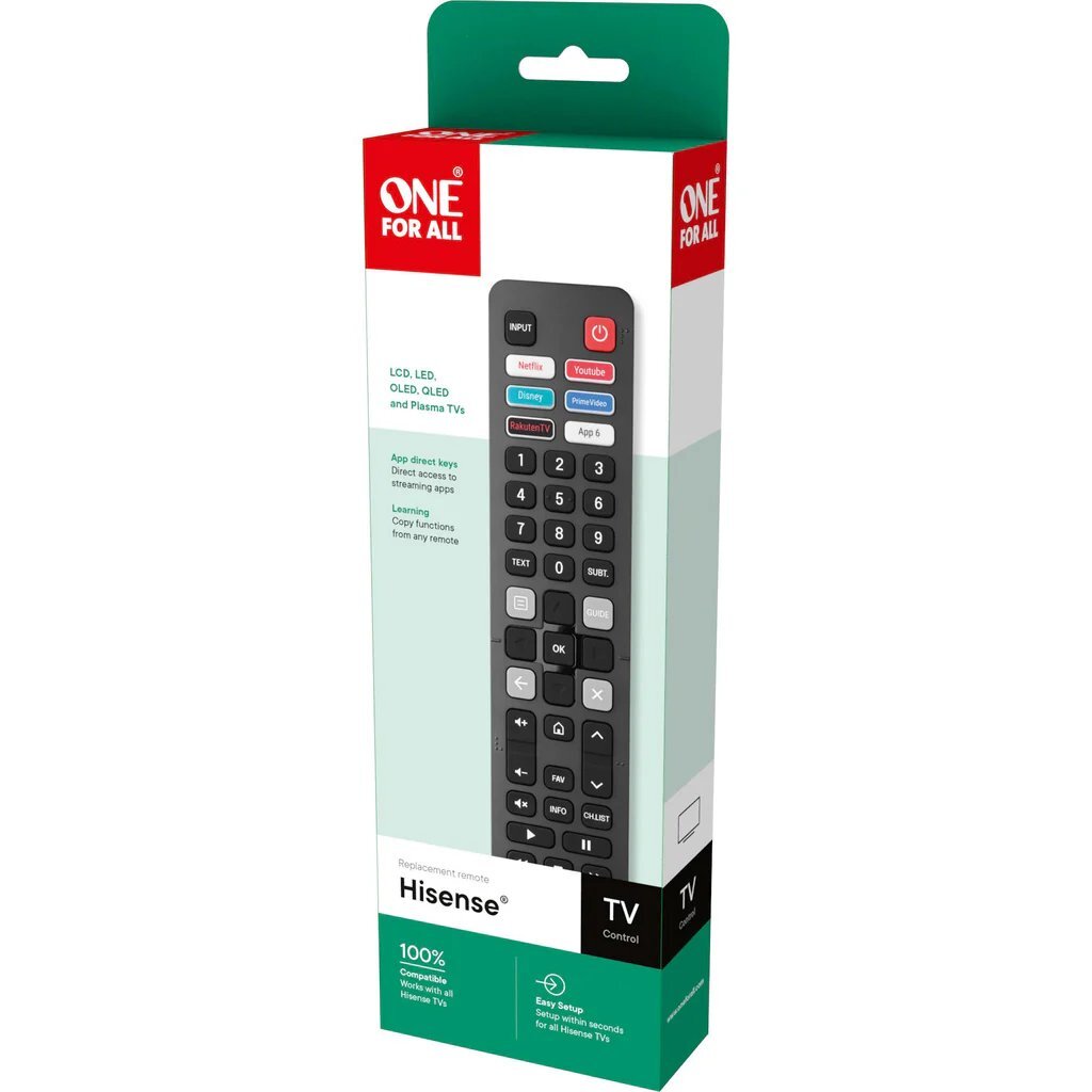 One For All Urc4916 Hisense Afstandsbediening Zwart