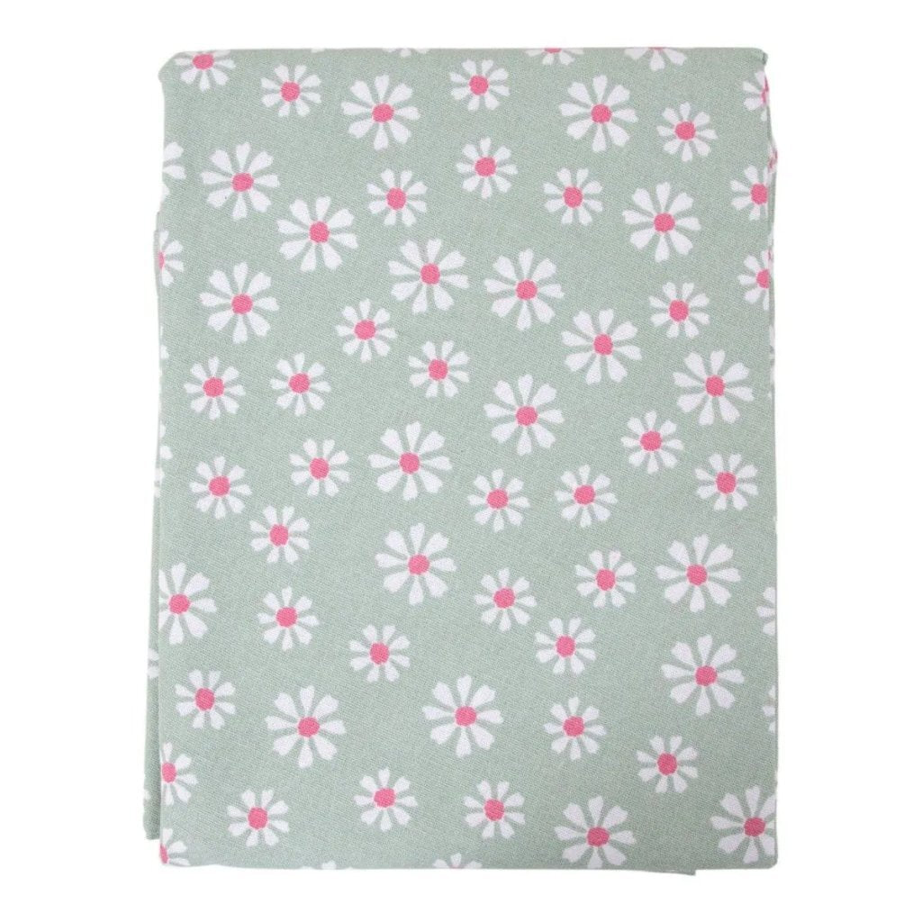 Linen&More Linen&Amp;More Daisy Flowers Tafelkleed 160 Cm Groen/Katoen