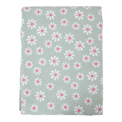 Linen&More Linen&Amp;More Daisy Flowers Tafelkleed 160 Cm Groen/Katoen