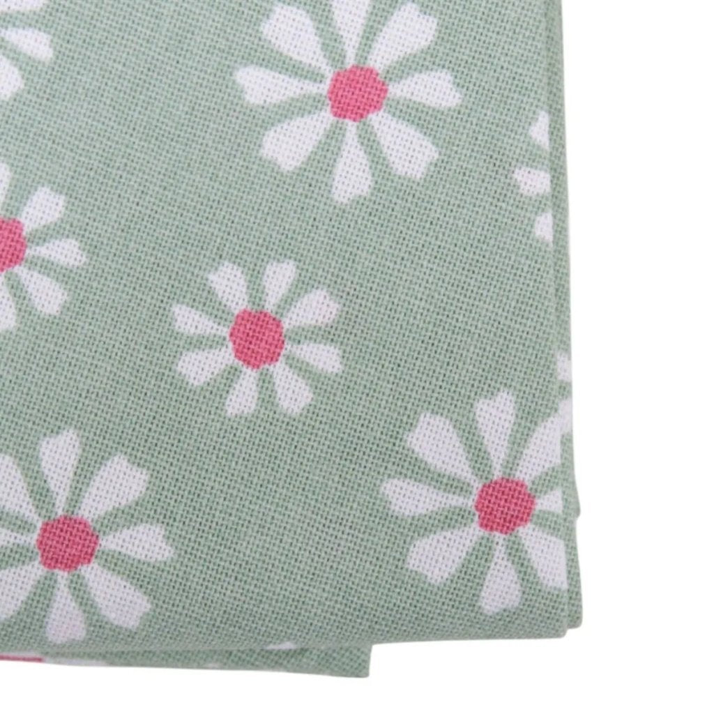 Linen&More Linen&Amp;More Daisy Flowers Tafelkleed 160 Cm Groen/Katoen