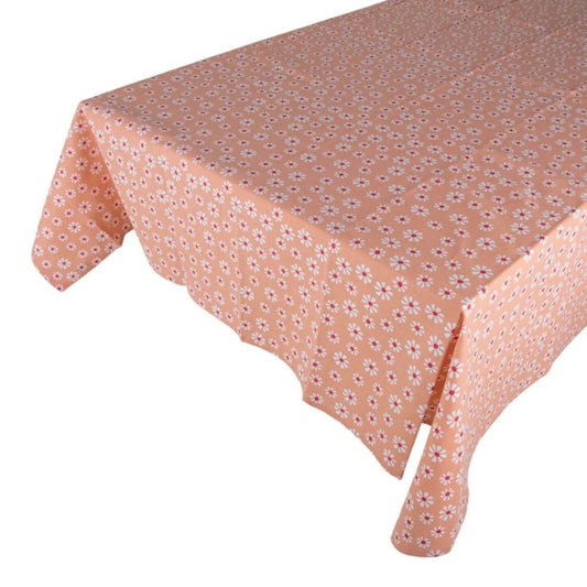 Linen&More Linen&Amp;More Daisy Flowers Tafelkleed 140X250 Cm Oranje/Katoen
