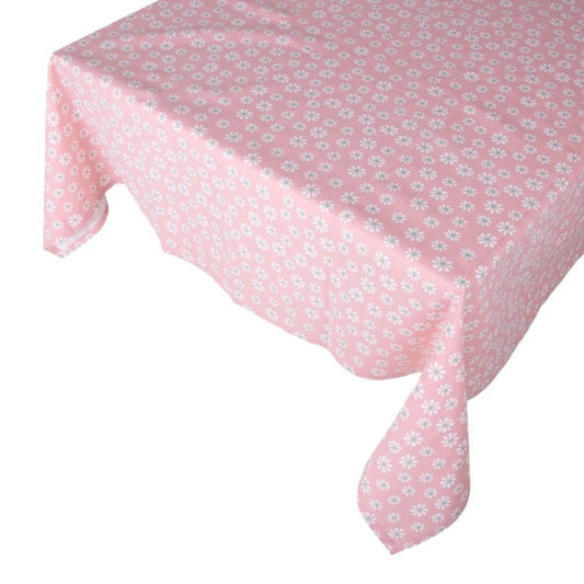 Linen&More Linen&Amp;More Daisy Flowers Tafelkleed 140X250 Cm Roze/Katoen