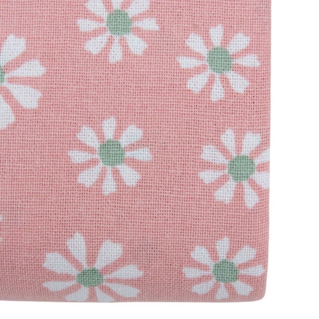 Linen&More Linen&Amp;More Daisy Flowers Tafelkleed 140X250 Cm Roze/Katoen