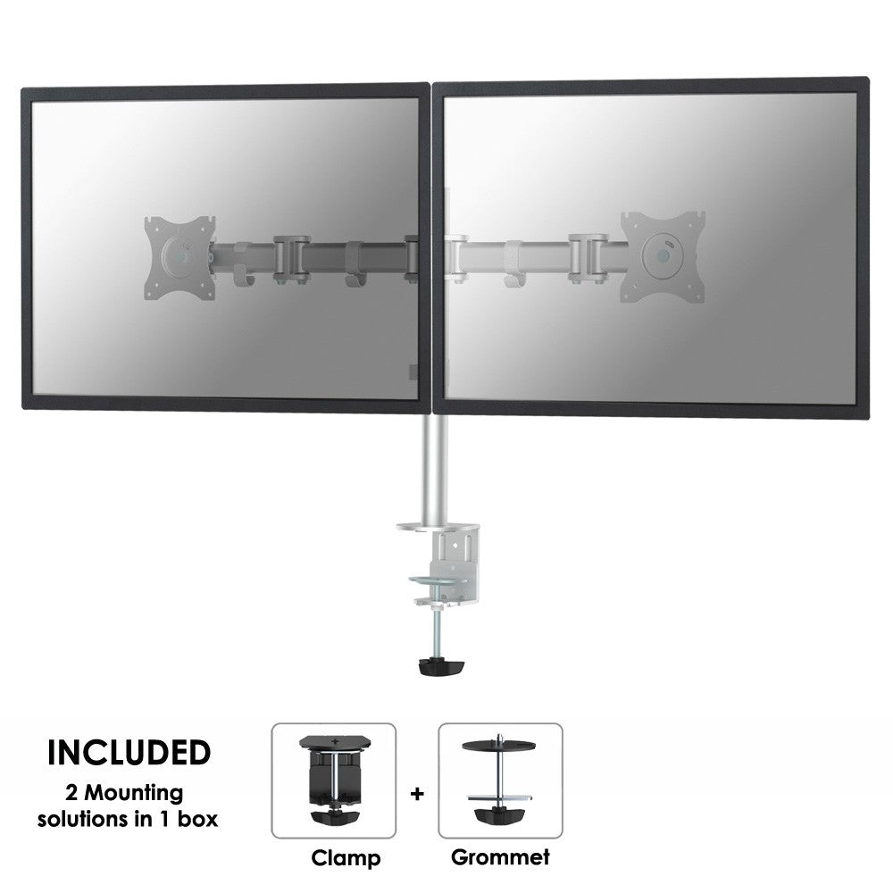 Newstar Nm-D135Dsilver Flatscreen Bureausteun Zilver