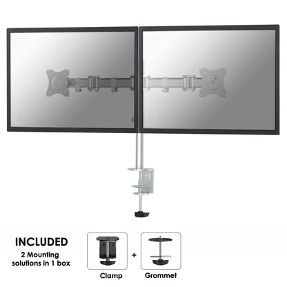 Newstar Nm-D135Dsilver Flatscreen Bureausteun Zilver