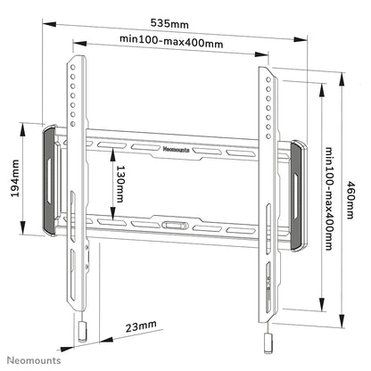 Neomounts Wl30-550Bl14 Vlakke Wandsteun Voor Schermen Tot 65 Inch Zwart