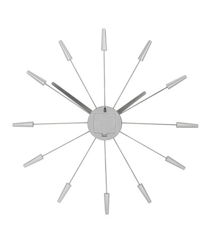 Nextime Ne-2610Zi Wandklok Dia. 58 Cm, Metaal, Zilver, 'Plug Inn'