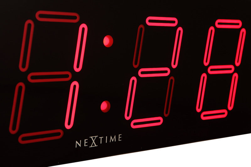 Nextime Ne-3059 Wandklok 51.5 X 18 X 4.5 Cm, Plastic, 'Big D'