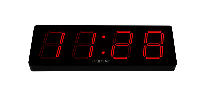Nextime Ne-3059 Wandklok 51.5 X 18 X 4.5 Cm, Plastic, 'Big D'