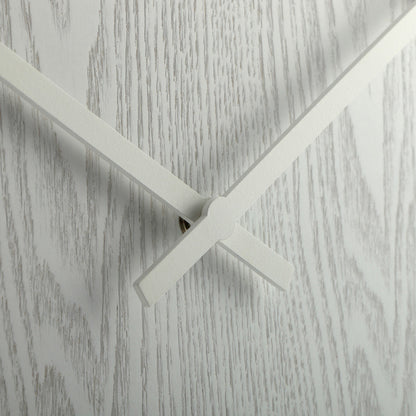 Nextime Ne-3095Wi Wandklok Dia. 53 X 3 Cm, Hout, Wit, 'Wood Wood Big'
