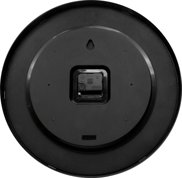 Nextime Nx-7317-V2 Wandklok Nxt Stil Uurwerk 40Cm Kunststof Zwart, Witte Wijzerplaat