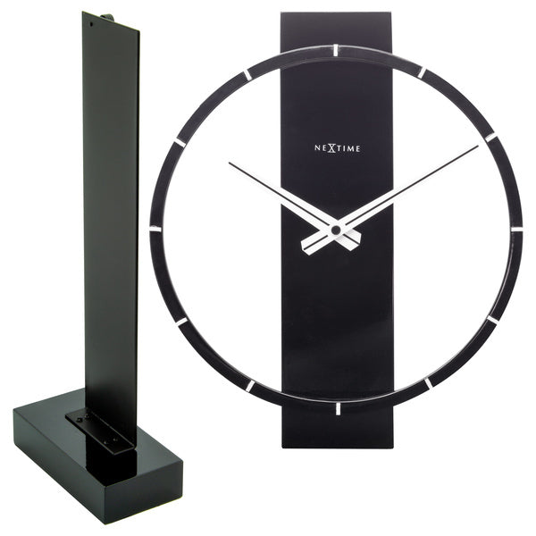 Nextime Ne-5226Zw Tafelklok Carl Table 34X27Cm Hout Zwart