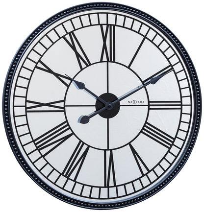 Nextime Ne-3255 Wandklok Cleopatra Mirror Dia 56Cm Glas Zwart