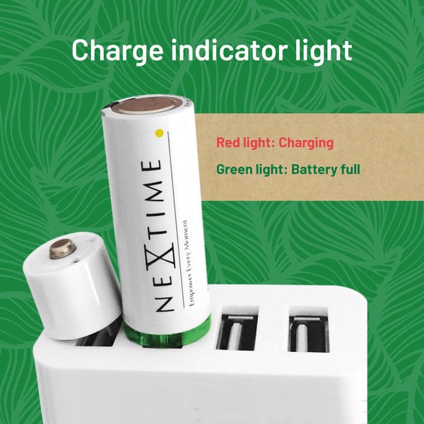 Nextime Ne-Aabat003-2 Oplaadbare Aa Usb-Batterij Blister A 2 Stuks.