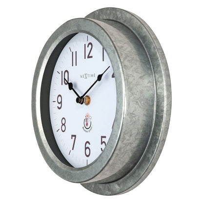Nextime Ne-4301Ga Buitenwandklok Poppy 22 Cm Metaal/Gegalvaniseerd