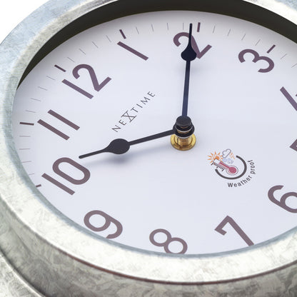 Nextime Ne-4301Ga Buitenwandklok Poppy 22 Cm Metaal/Gegalvaniseerd