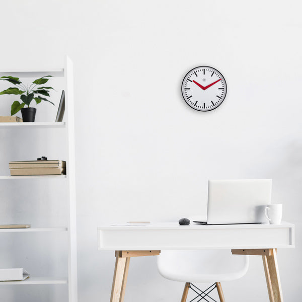Nextime Nx-7360St Stationsklok - 25.5Cm - Stille Wandklok - Wit - Nxt By - "Newcastle"