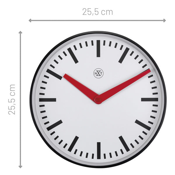 Nextime Nx-7360St Stationsklok - 25.5Cm - Stille Wandklok - Wit - Nxt By - "Newcastle"