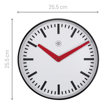 Nextime Nx-7360St Stationsklok - 25.5Cm - Stille Wandklok - Wit - Nxt By - "Newcastle"
