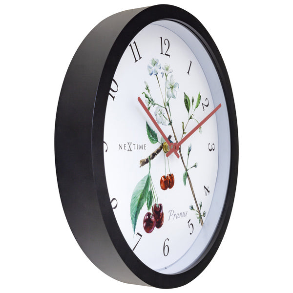 Nextime Ne-4314 Buitenklok Prunus 30.5 Cm Zwart/Wit