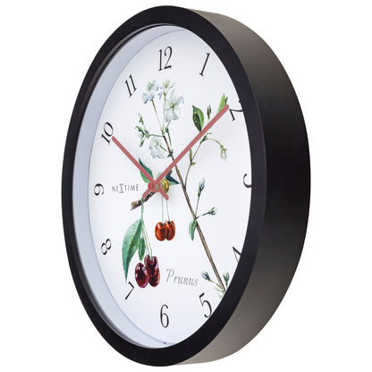 Nextime Ne-4314 Buitenklok Prunus 30.5 Cm Zwart/Wit