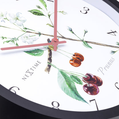 Nextime Ne-4314 Buitenklok Prunus 30.5 Cm Zwart/Wit