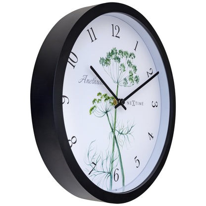 Nextime Ne-4315 Buitenklok Anethium 30.5 Cm Zwart/Wit