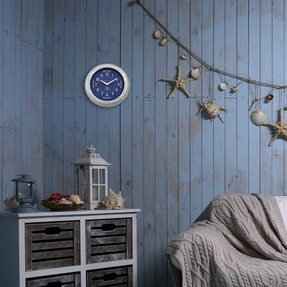 Nextime Ne-4321Bl Tide Getijdenklok 22 Cm Blauw/Metaal