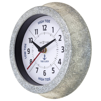 Nextime Ne-4321Wi Tide Getijdenklok 22 Cm Wit/Metaal