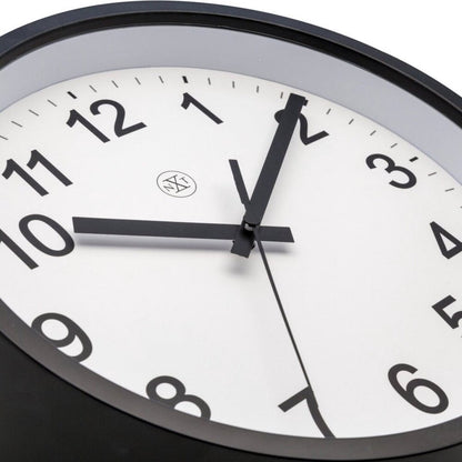 Nextime Nx-7366Zw Wandklok Robust 25.5 Cm Zwart/Wit