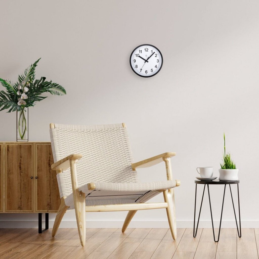 Nextime Nx-7366Zw Wandklok Robust 25.5 Cm Zwart/Wit