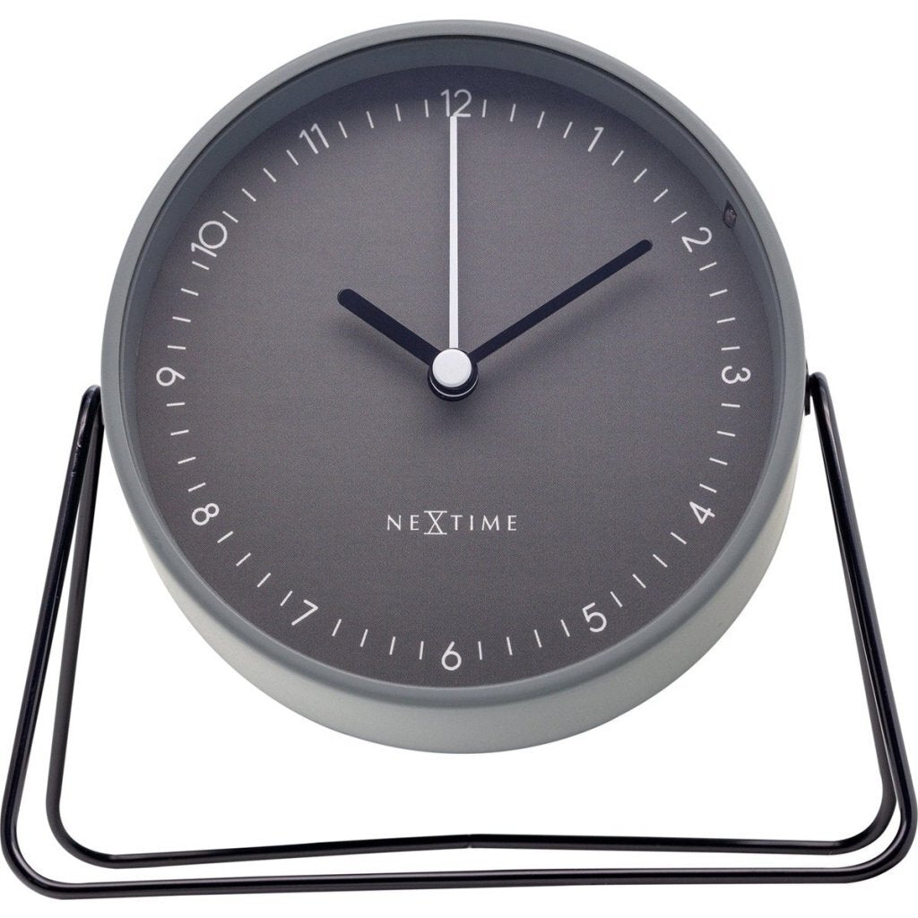 Nextime Ne-5240Gs Wekker Berlin 14X13 Cm Grijs/Metaal