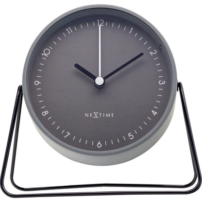 Nextime Ne-5240Gs Wekker Berlin 14X13 Cm Grijs/Metaal