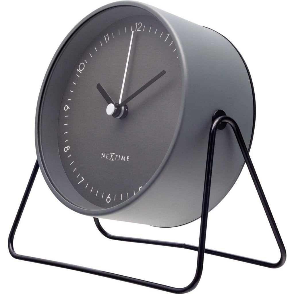 Nextime Ne-5240Gs Wekker Berlin 14X13 Cm Grijs/Metaal